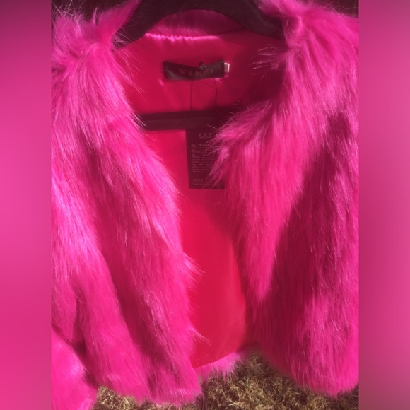 Wenxi Pink Faux Fur Jacket Fuchsia Coat XL 💝 NWT 💖 - Picture 15 of 16
